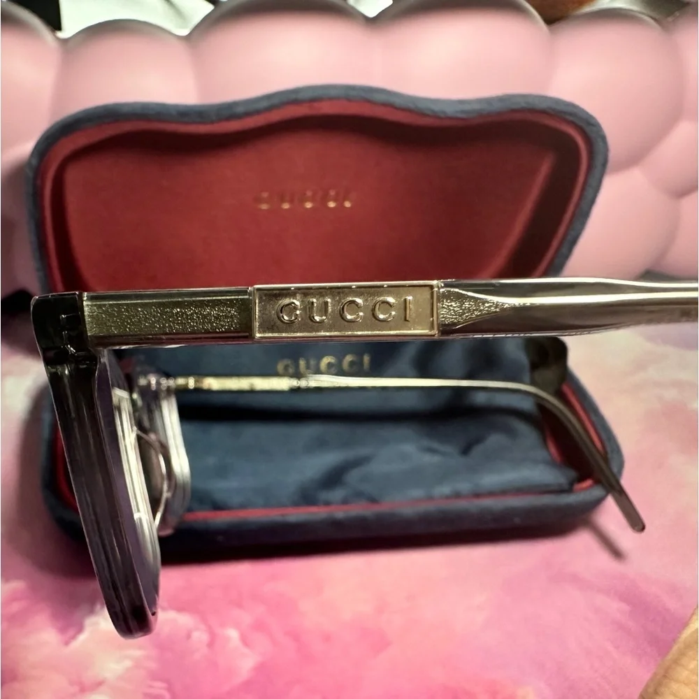 Gucci Eyeglasses (EUC; Gray/Silver)